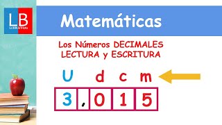 Los Números DECIMALES LECTURA y ESCRITURA ✔👩‍🏫 PRIMARIA [upl. by Stern]