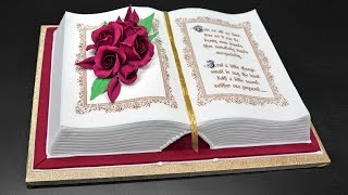 How to Make a 3D Book Cake [upl. by Yenar573]