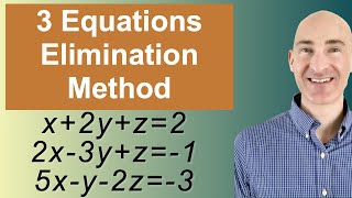 Solving Systems of 3 Equations Elimination [upl. by Bevvy]