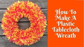 DIY Plastic Tablecloth Easter Wreath Tutorial [upl. by Forester]