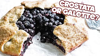 Homemade Blueberry Crostata Recipe Galette  Homemade Whipped Cream [upl. by Kravits]